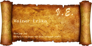Veiner Erika névjegykártya